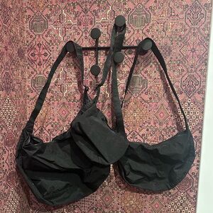 3x Baggu Crescent Black Set in Large, Medium and Small